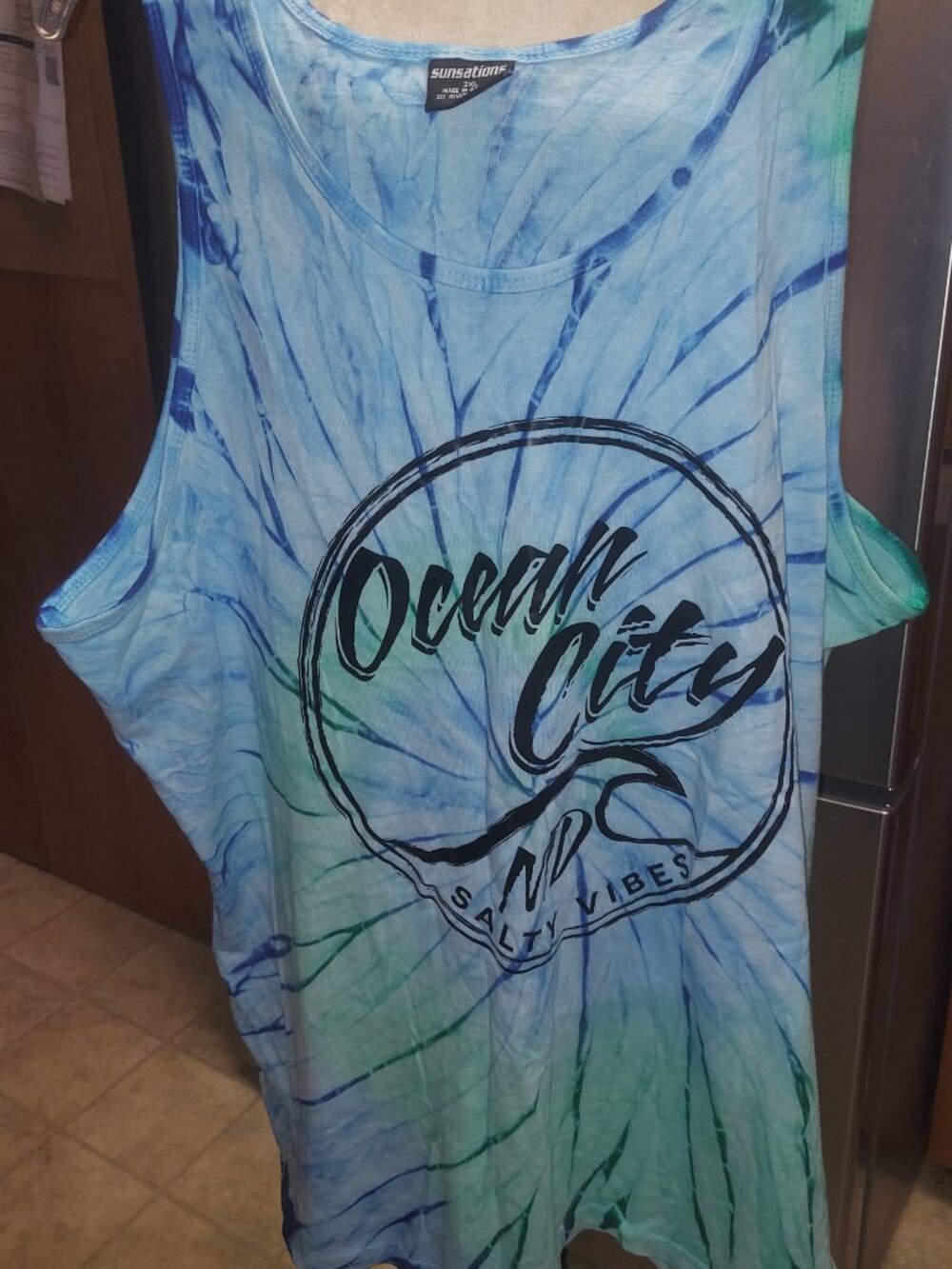 Plus size Ocean City MD tye-dye Tank Top size 2XL